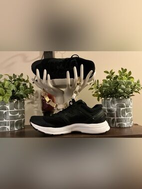 Black Slip-On Sneaker with White Wedge Sole
